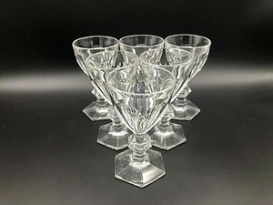 Six Beautiful High Quality Crystal Paneled Sherry Glasses  - Picture 1 of 5