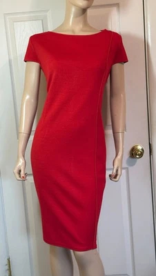 Новый с Ярлыками St John русский красный Milano вязаный карьера исполнительное платье sz 16 - Изображение 1 из 4