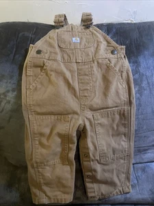 Carhartt Canvas Latzhose Flanell gefüttert Doppelknie Baby Kinder Größe 18 Monate - Bild 1 von 5