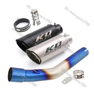 For Yamaha Tenere 700 2019-2025 Exhaust Tips Mid Link Pipe 51mm Muffler Escape - Picture 1 of 11