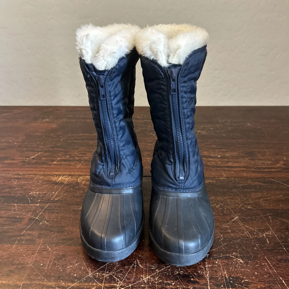 Cabela's Sorel Women's Size 9 Nylon & Rubber Boots Fleece Lined Blue Black Nice - Image 1 of 4