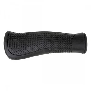 Sunlite Ergo Ridge 130mm Black Rubber Bicycle Handlebar Grips with - Picture 1 of 1