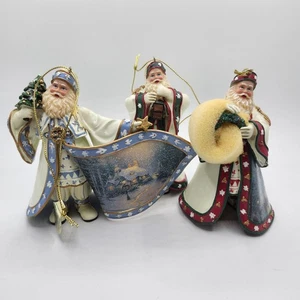 Thomas Kinkade Old World Santa Ornament Set #1 Ashton-Drake mit Echtheitszertifikat Neu Open Box - Bild 1 von 19