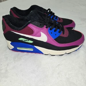Nike Air Max 90 Fur Lined Sneaker Lila Schwarz Blau Damenschuhe - Bild 1 von 11