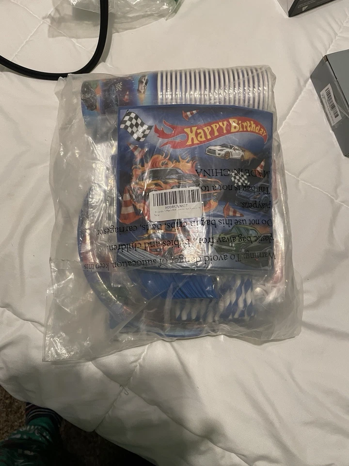 179-Piece Birthday Decorations Set (24) Sets Race Car for Kids Birthday Awesome - Image 1 of 4