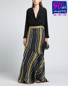 RRP€530 ROBERTO CAVALLI CLASS Maxi Skirt IT42 US6 UK10 M Flared Animal Print - Picture 1 of 5