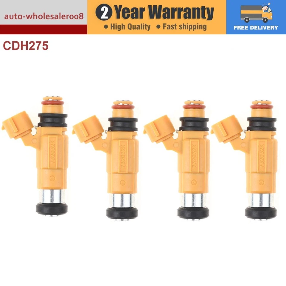 4X FUEL INJECTORS CDH275 For 1996-2003 MITSUBISHI TRITON MK 2.4L 4CYL MK (4G64) - image 1 of 4