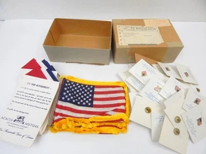 7G The American Legion Farmers & Mechanics National Bank Gift Box Flags Pins Etc - Picture 1 of 8