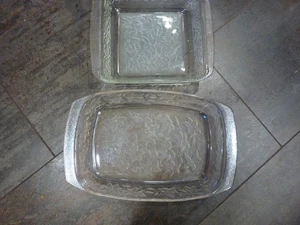 PRINCESS HOUSE LOT OF 2 Glass FANTASIA Lasagna Baking Casserole Dish 8X8 & 11X8 - Picture 1 of 2