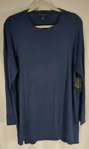 New INC Internationa Concept Seasonal Basics Top Womens XL Tunic Indigo Sea Blue - Picture 1 of 10