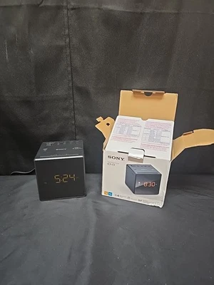 Open Box Sony ICF-C1 Alarm Clock Radio Black With Gradual Buzzer Alarm AM/FM - Image 1 of 4