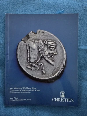 CHRISTIE’S Antique Greek Coins Washburn King Collection Auction Catalog 1992 - Image 1 of 4