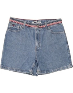 TOMMY HILFIGER Womens Denim Shorts US 10 Large W34 Blue Cotton CZ28 - Picture 1 of 3