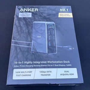 Anker Prime Docking Station 14-Port 160W USB-C 10Gbps Transfer Smart Interface - Picture 1 of 3