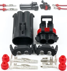 Delphi Metri-Pack 2-Pin 43amp Seal 480 Series 2-Conductor Connector w/14-16 AWG - Picture 1 of 7