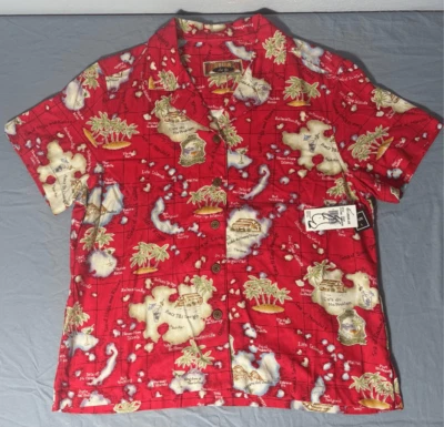 Caribbean Joe Let Go Button Down Casual Tropical Island Shirt Large New w Tag - Image 1 of 4