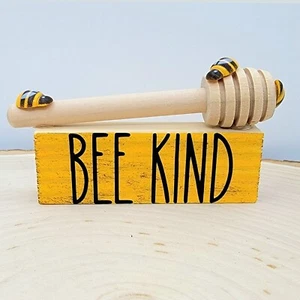 Tiered Tray Decor Farmhouse Bee kind Small Wooden Mini Sign Tabletop Decor - Picture 1 of 10