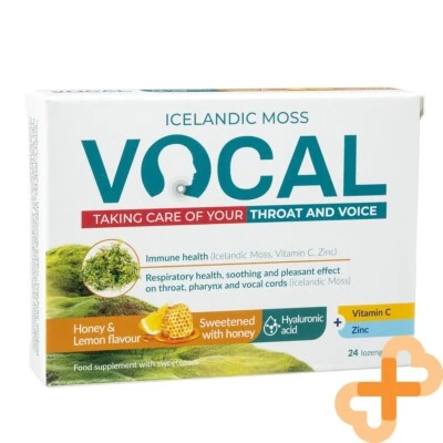 VOCAL Iceland Moss Vitamin C Zinc Supplement for Throat Health 24 Lozenges - Image 1 of 4