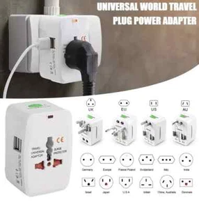 Universal Travel Adapter Worldwide Multi Plug UK EU AU US Europe Premium Quality - Picture 1 of 7