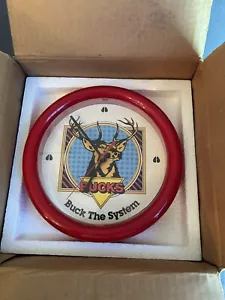 Bucks Cigarettes Advertising Quartz Wall Clock~Vintage 1980’s~”Buck the System” - Picture 1 of 1