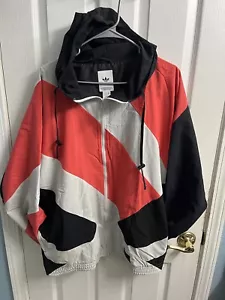 Adidas Equipment ADV/91-18 Hooded Jacket Windbreaker Men Medium pink white black - Picture 1 of 8