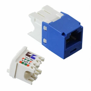 Panduit CJ688TGBU Mini-Com® TX6™ PLUS TG Style UTP Jack Module, Blue Qty 24 - Picture 1 of 3