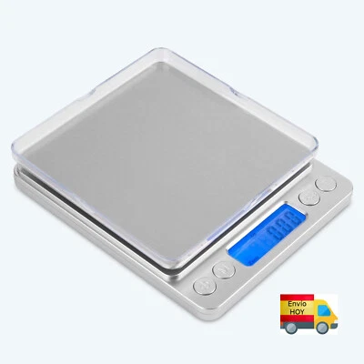 MINI BASCULA DE COCINA PESO DIGITAL 3 KG PANTALLA LCD ACERO INOXIDABLE ENVIO HOY - Imagen 1 de 3