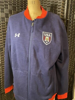 UNDER ARMOUR EE. UU. Azul Estados Unidos de América Chaqueta Bombardero Cremallera Completa ColdGear Foto 1 de 4