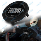 Silver /Bk Horn Button Jdm Recaro Racing Fits Momo Nrg Raid Steering Wheel Sport