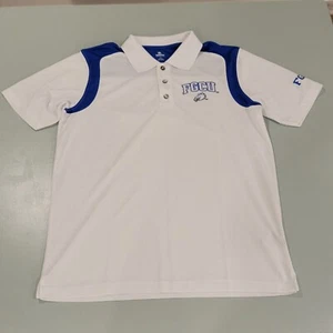 FGCU Florida Gulf Coast Eagles Polo Golf Shirt Size Large LG White & Blue - Picture 1 of 5