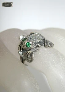 SILBER Ring 925 FROSCH Größe 6,75 Ukraine UdSSR 6,55g - Bild 1 von 12