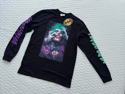The Joker™ BATMAN [B220015EJ-BLK DC LONG SLEEVE T-SHIRT HAHAHAH HAHA HA !! Large - Image 1 of 4