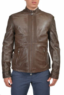 Chaqueta de cuero perforado Ferre Milano con mangas desmontables EE. UU. S M L XL 2XL 3XL Foto 1 de 4