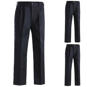 Lot of 3 Waist 36 x 34 Mens Edwards Pleated Uniform Pants Navy Blue 2630 NWOT - Picture 1 of 10