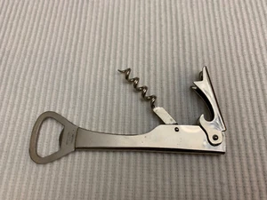 Vintage Silver Irvin Ware ITALY Combo Bottle / Corkscrew Opener - Picture 1 of 5