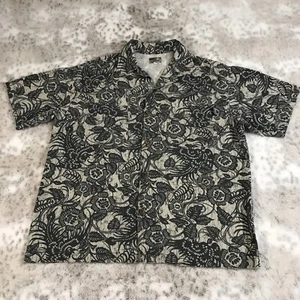 Camisa Hawaiana De Colección Quiksilver Para Hombres Grande Floral Botón Años 90 Y2k Suelta Mercurio - Imagen 1 de 11