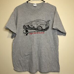 Chevy Corvette Race Team C7R  Gray Shirt mens sz XL 