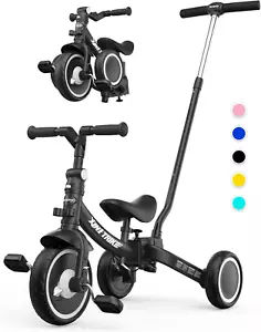 7-In-1 Toddler Bike with Parent Steering Push Handle for 1,2,3,4,5 Years Old Gir - Picture 1 of 8
