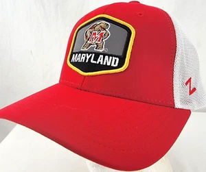 NEW Maryland Terrapins Terps Zephyr Mesh Snapback Red Trucker Cap Hat Adult OSFM - Picture 1 of 9