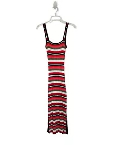 NWT Solid & Striped The Kimberly Dress In Watermelon Stripe Ribbed Knit Small - Picture 1 of 9