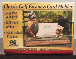***NEW*** Classic Golf Themed Business Card Holder Heavy Top Quality - Picture 1 of 4