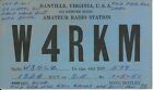 Vintage W4rkm Danville Virginia Usa 1951 Amateur Radio Qsl Card