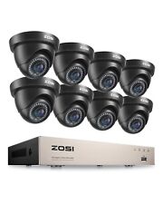 Sistema de cámara de seguridad de vigilancia para el hogar cúpula ZOSI H.265+ 1080p 8 canales 5 MP DVR Lite