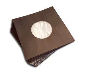 Single 7" Vinyl Innenhüllen Papier gefüttert 100 Stück schwarz antistatisch - Photo 1/1