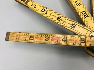 Vintage Lufkin RED ONE Folding Extension Tape Ruler 72” Double Sided - Picture 1 of 8