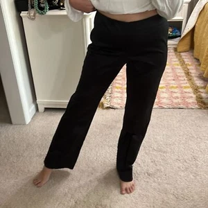 Vintage 90’s Pants 10 Missy Reflections Black USA Cotton Trousers Mid High Rise - Picture 1 of 6