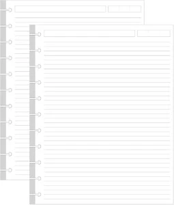(2-Pack) 11 Disc Hole Punched Rule Paper, 100Sheets , 8.5'' x 11'' - Picture 1 of 7