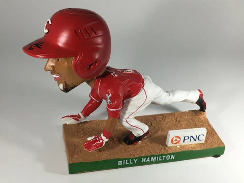 Billy Hamilton 2014 Cincinnati Reds Autographed Bobblehead Cover