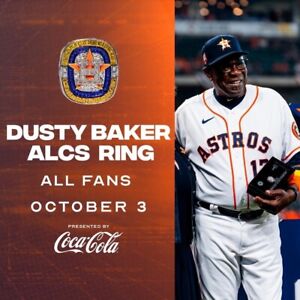 Houston Astros Manager Dusty Baker AL Champion Replica Ring  10/03 SGA