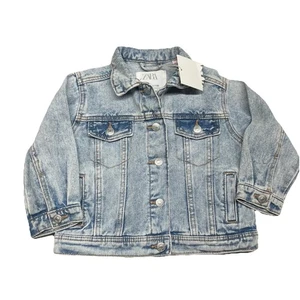 Chaqueta Vaquera Zara Bebé Talla 9-12 Mos Lavado Ligero Retro Años 80 90 Informal - Imagen 1 de 5